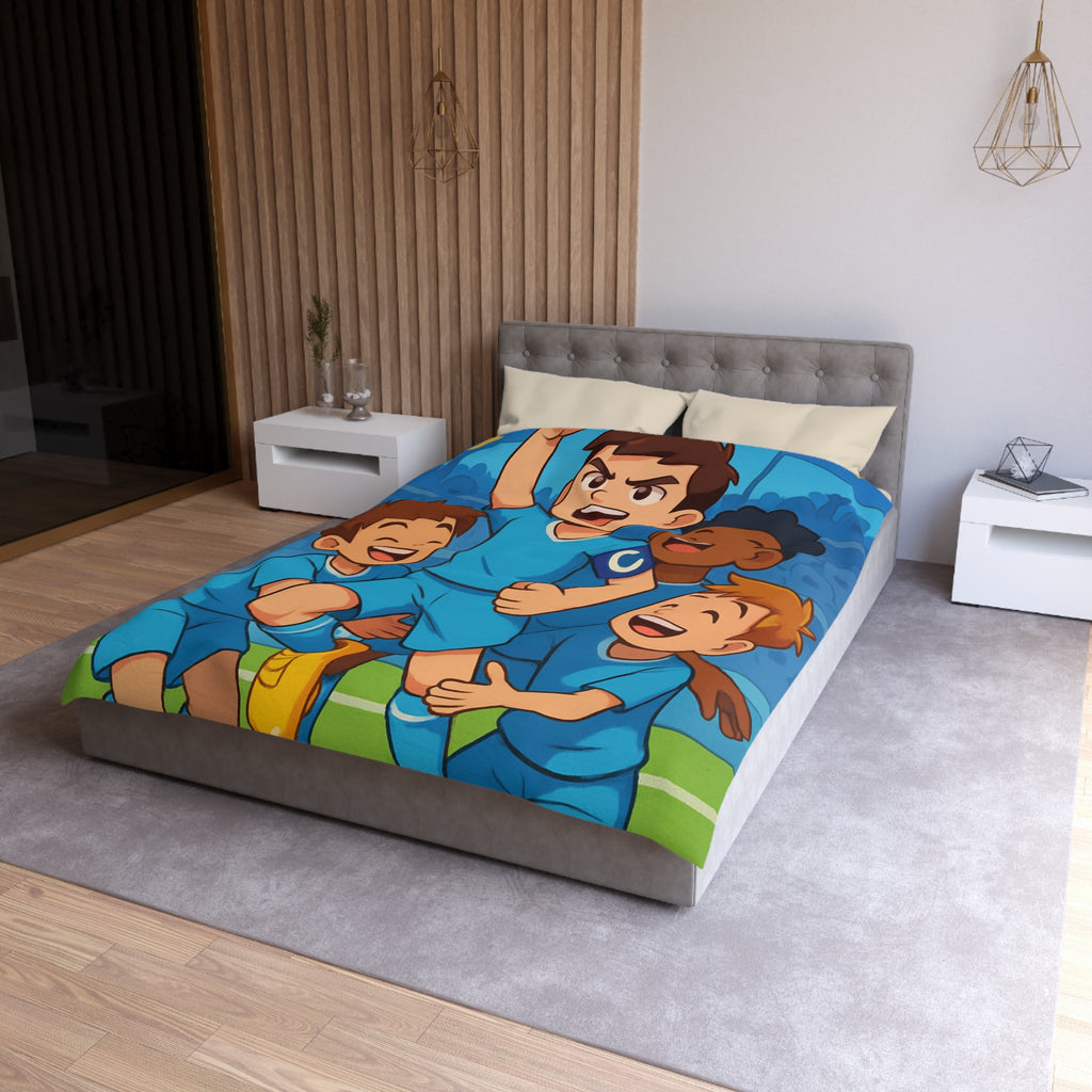 Housse de Couette Microfibre Motif Créatif Original Style Contemporain Chambre Élégante