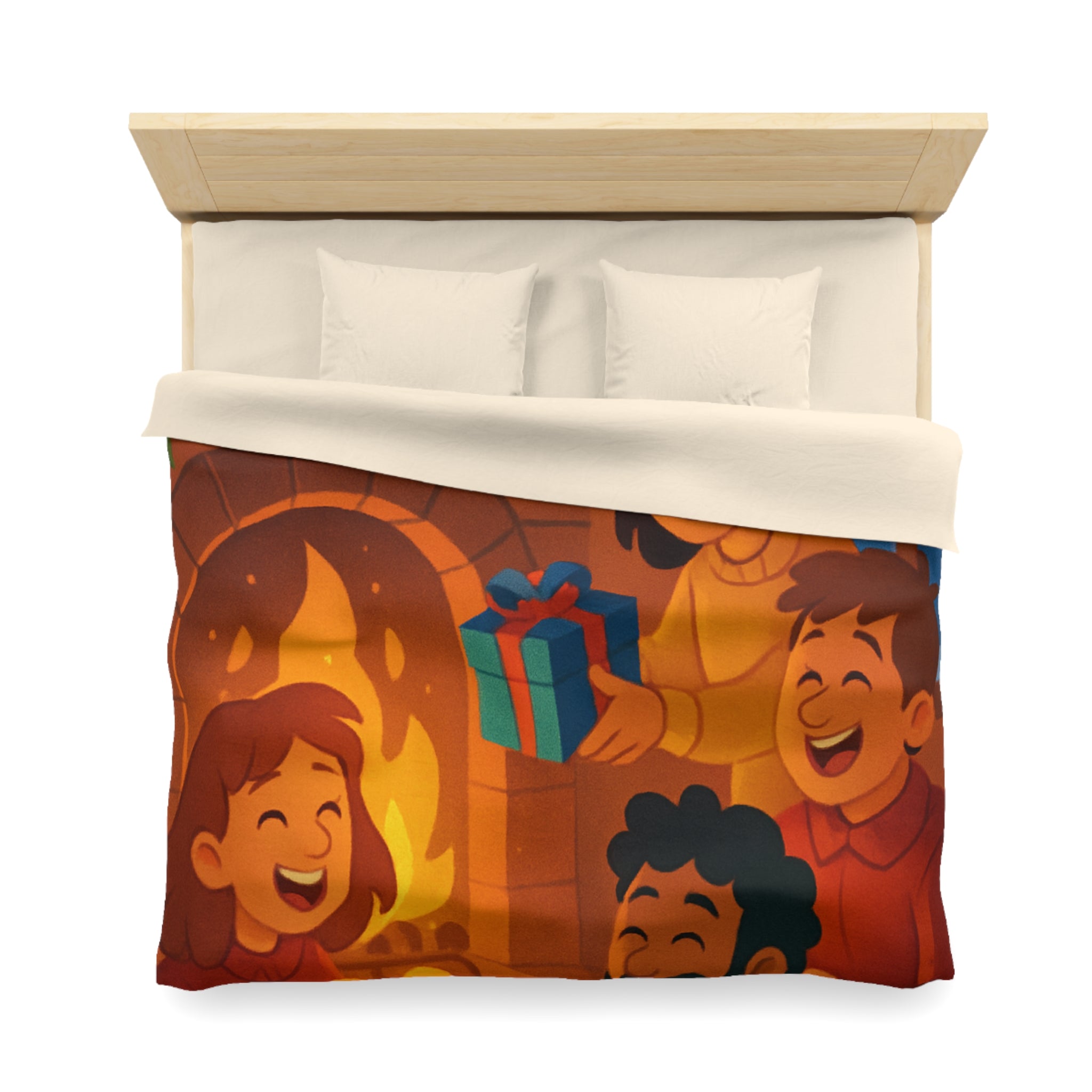 Housse de Couette Microfibre Motif Créatif Original Style Contemporain Chambre Élégante