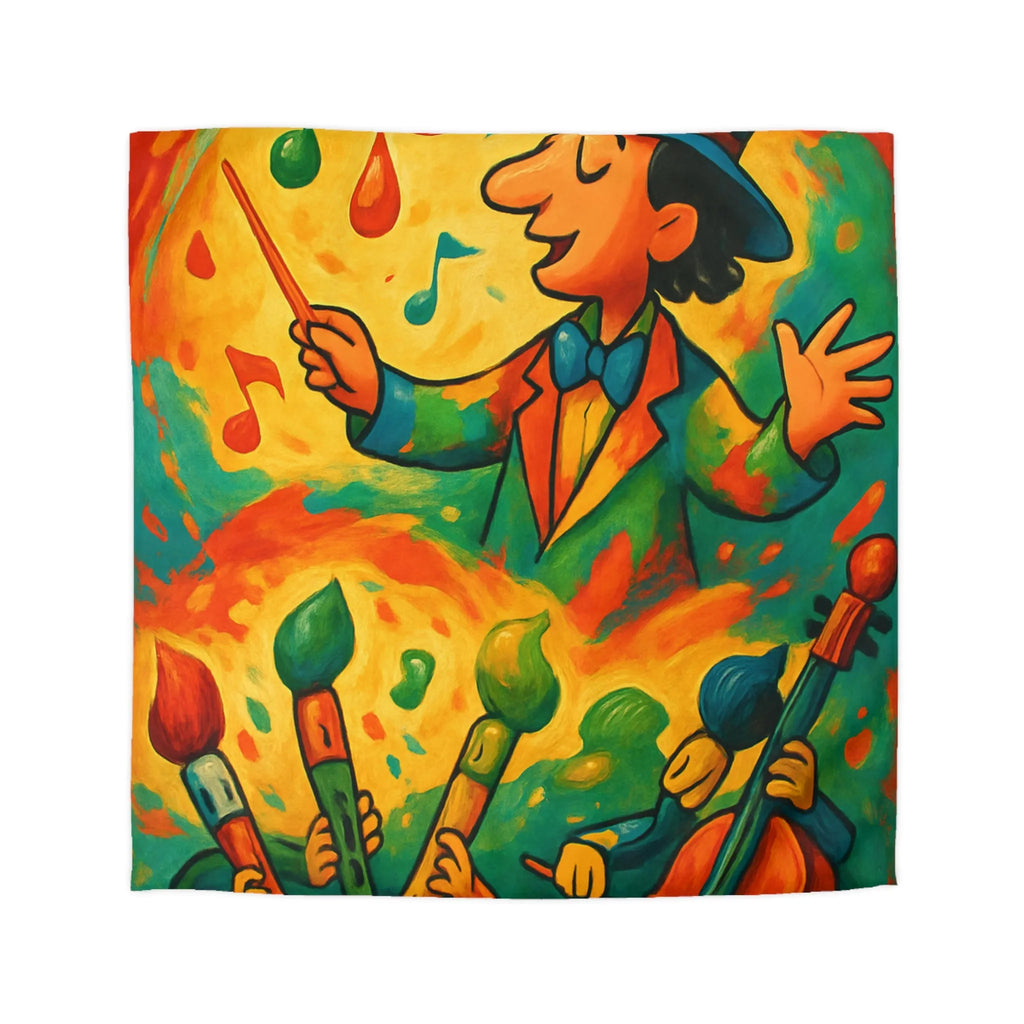 Housse de Couette Microfibre Art Graphique Contemporain Style Décoratif Chambre Tendance