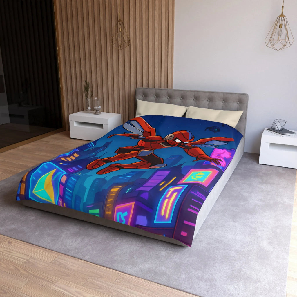 Housse de couette futuriste robotica rouge pour chambres d'enfants créatives et modernes