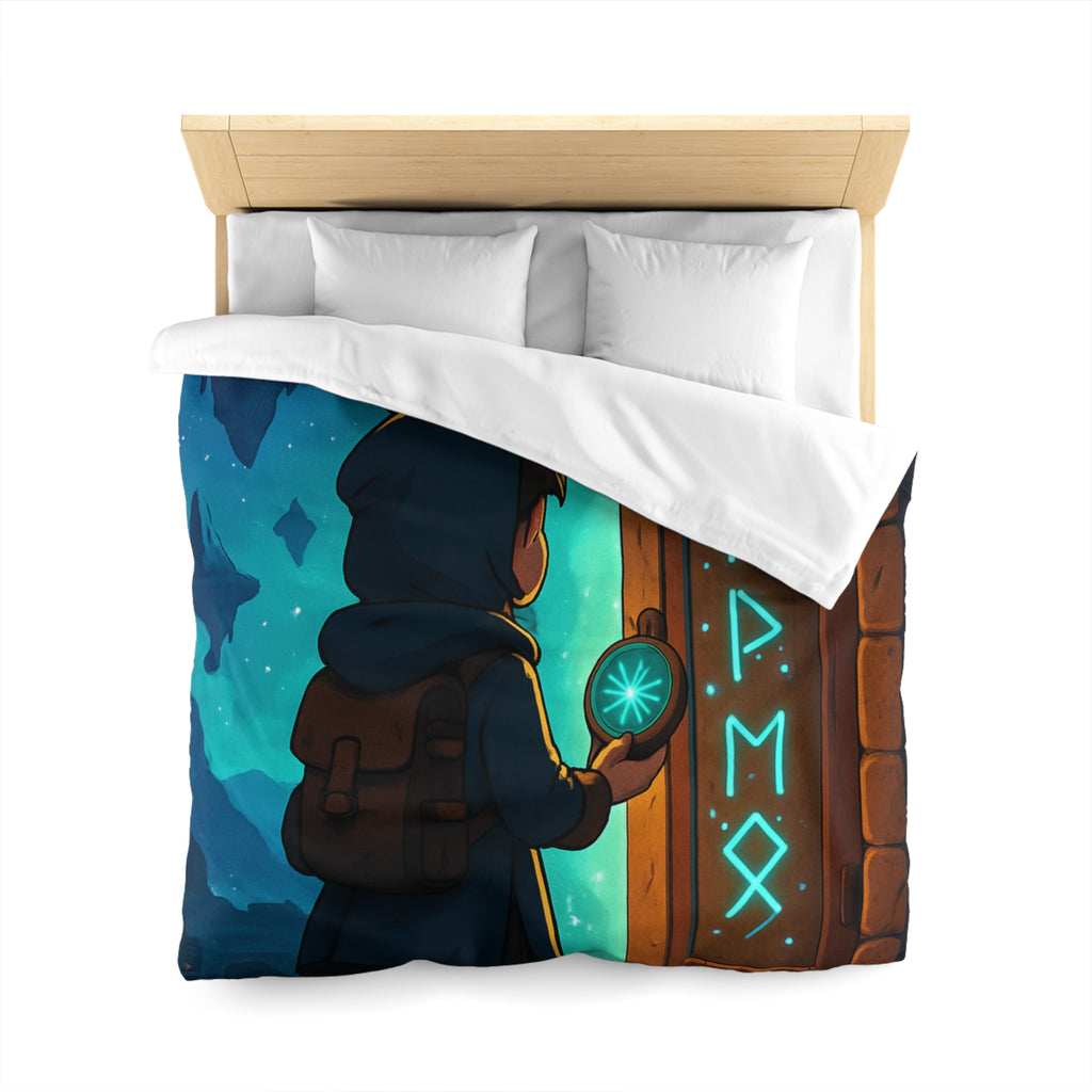 Housse de Couette Microfibre Illustration Unique Design Moderne Décoration Intérieure Raffinée