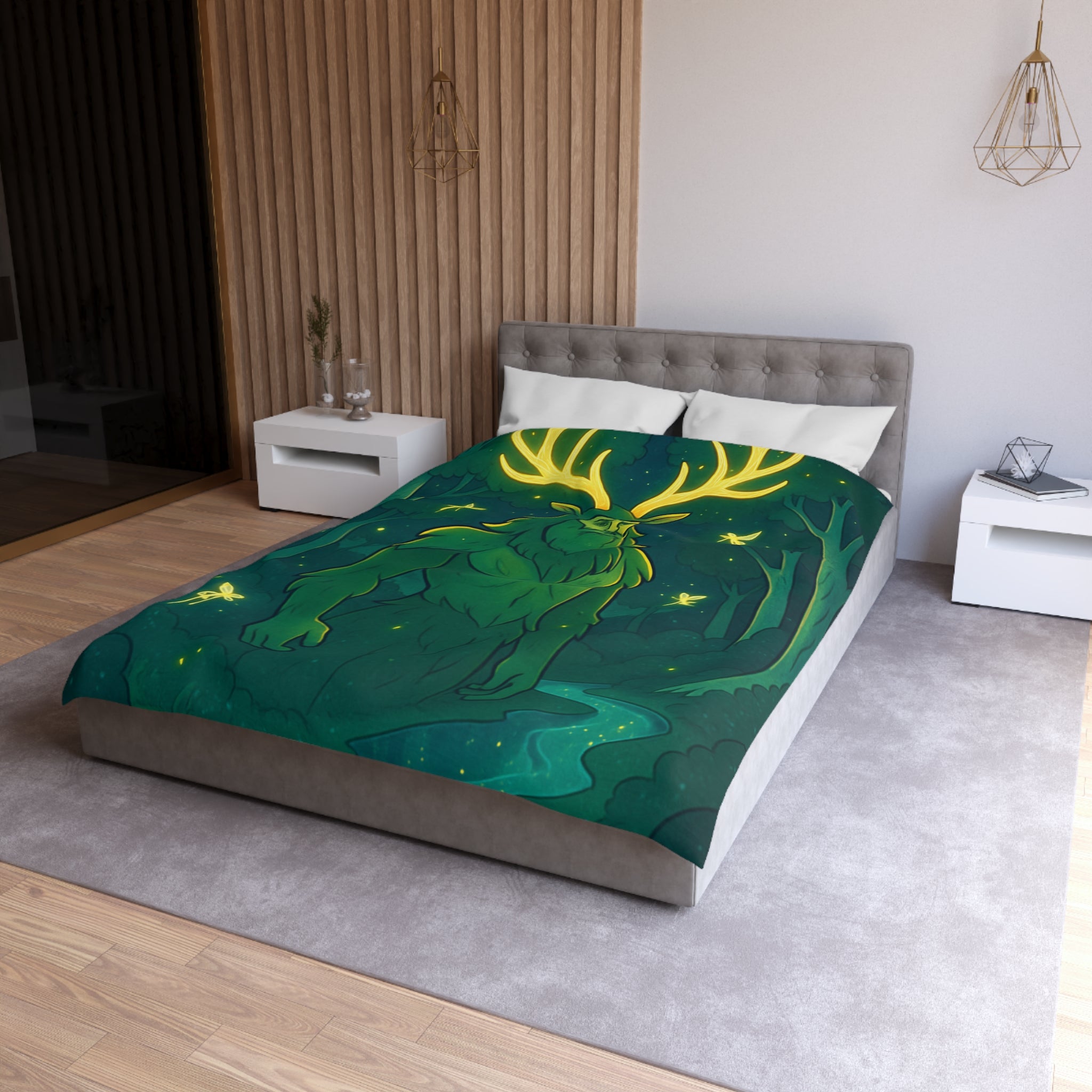 Housse de Couette Microfibre Illustration Unique Design Moderne Décoration Intérieure Raffinée