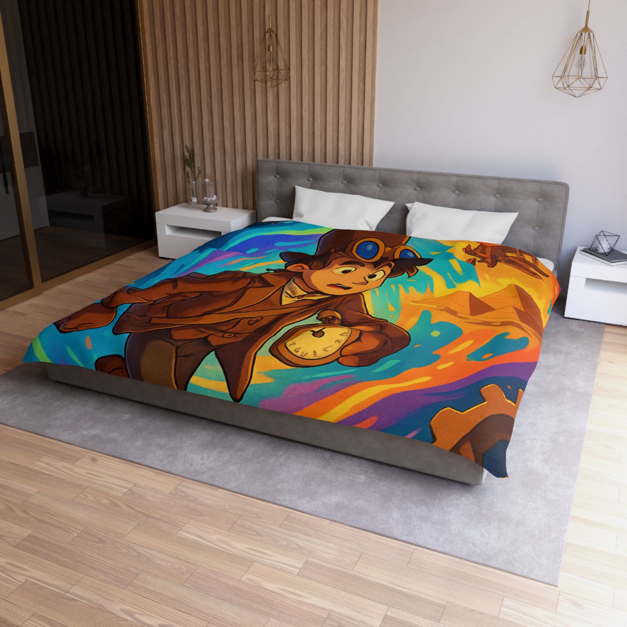 Housse de Couette Microfibre Création Artistique Moderne Design Exclusif Décoration Chambre