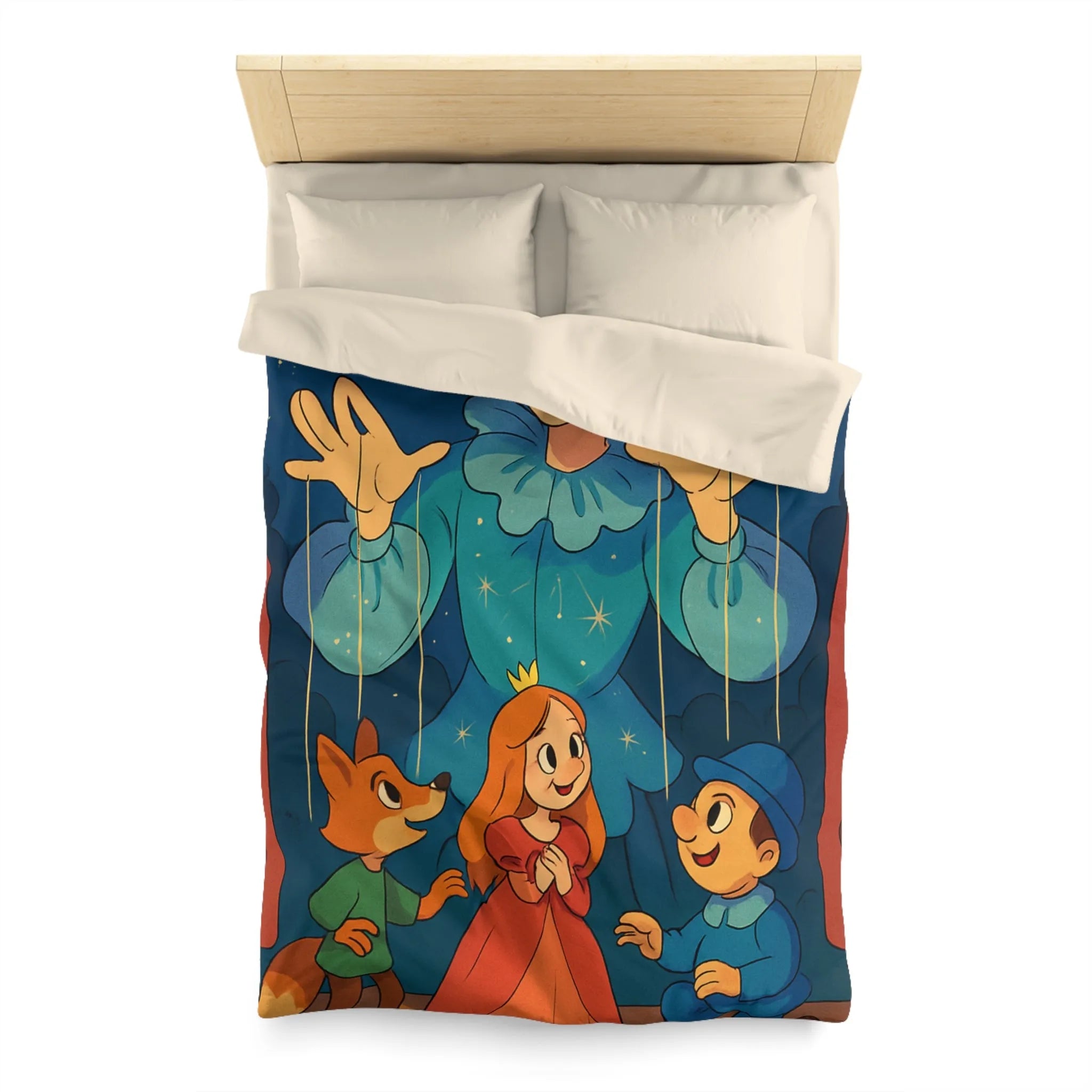 Housse de couette marionnette: spectacle enchanté de nuit étoilée pour enfants rêveurs