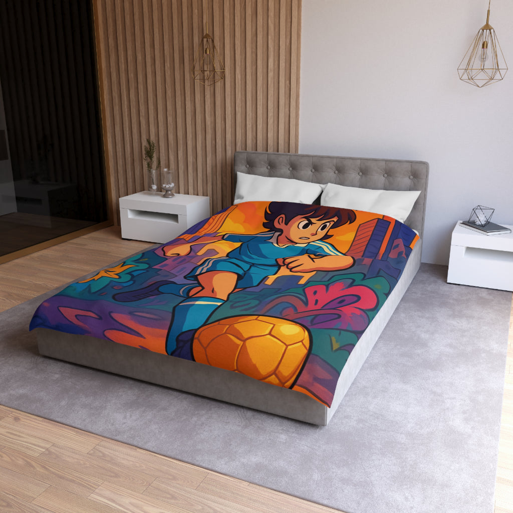 Housse de Couette Microfibre Design Artistique Moderne Décoration Chambre Confort Premium