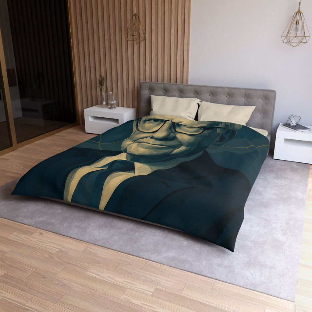 Housse de Couette Microfibre Motif Créatif Original Style Contemporain Chambre Élégante