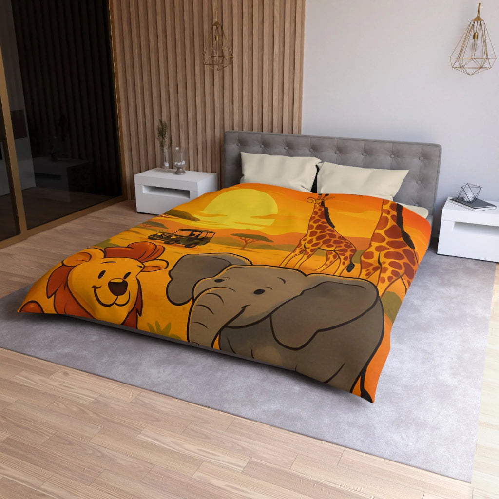 Housse de Couette Microfibre Art Graphique Contemporain Style Décoratif Chambre Tendance