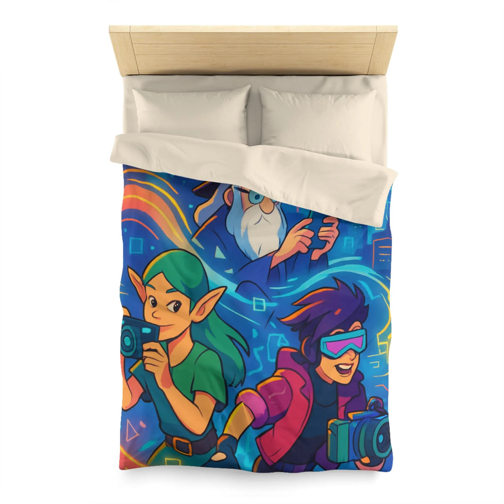 Explorez une Housse de Couette Magique avec Aventure Épique et Design Coloré de Personnages