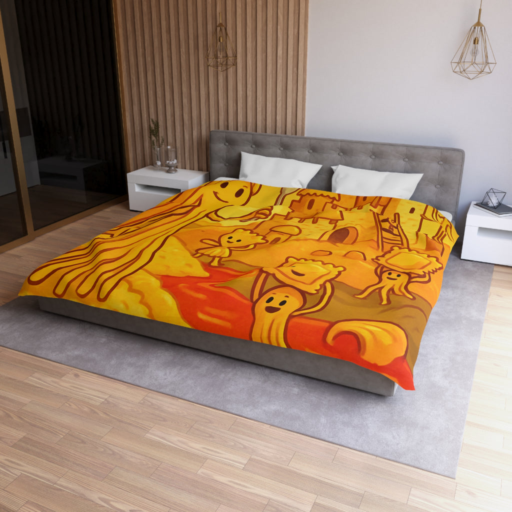 Housse de Couette Microfibre Motif Créatif Original Style Contemporain Chambre Élégante