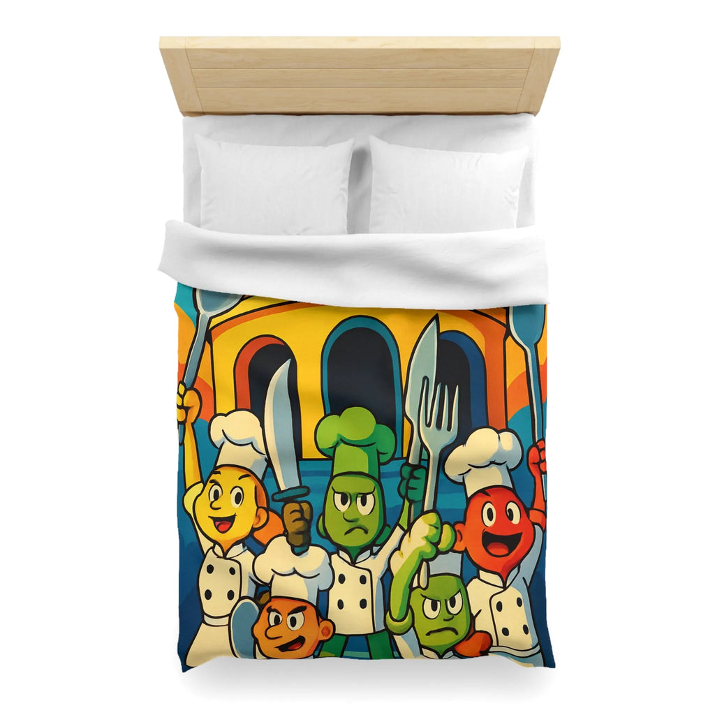 Housse de Couette Microfibre Art Graphique Contemporain Style Décoratif Chambre Tendance