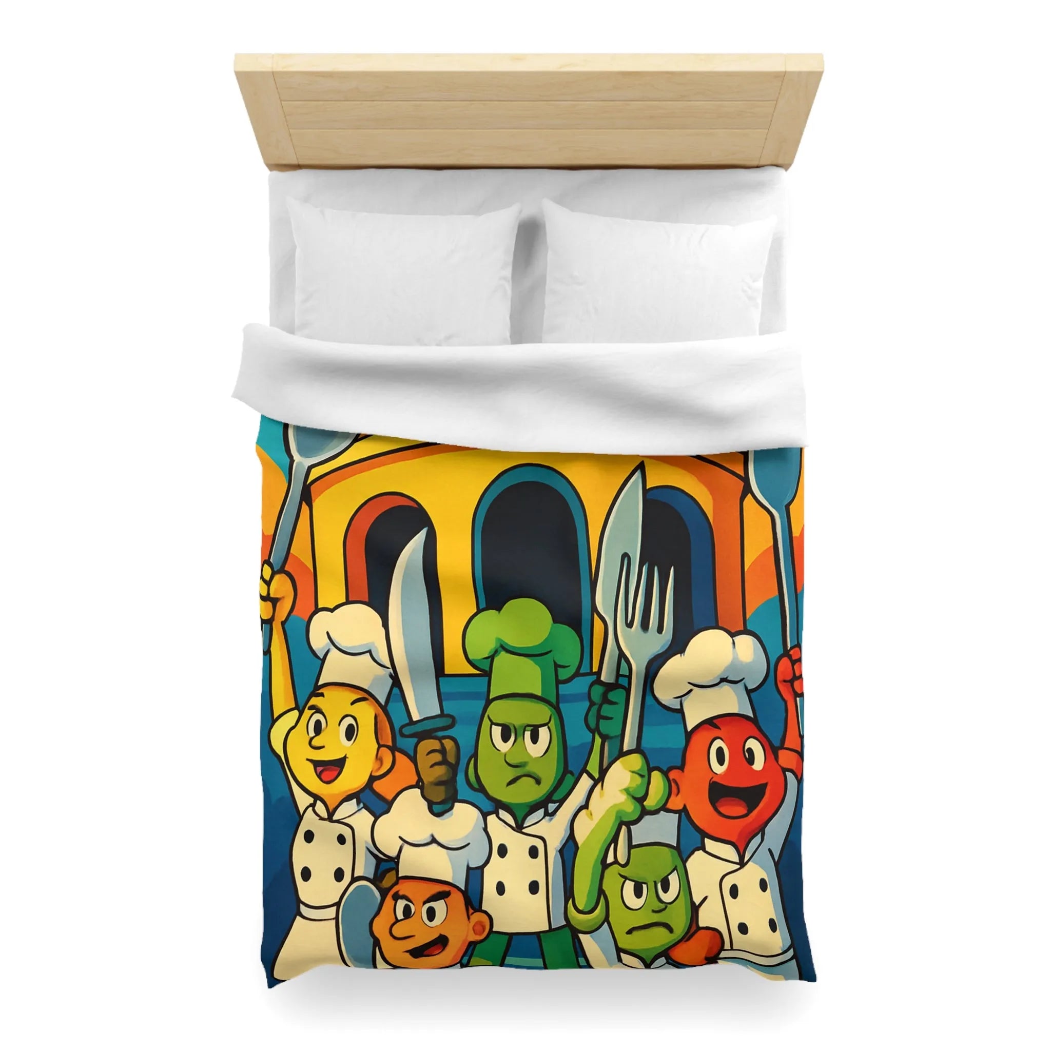 Housse de Couette Microfibre Art Graphique Contemporain Style Décoratif Chambre Tendance