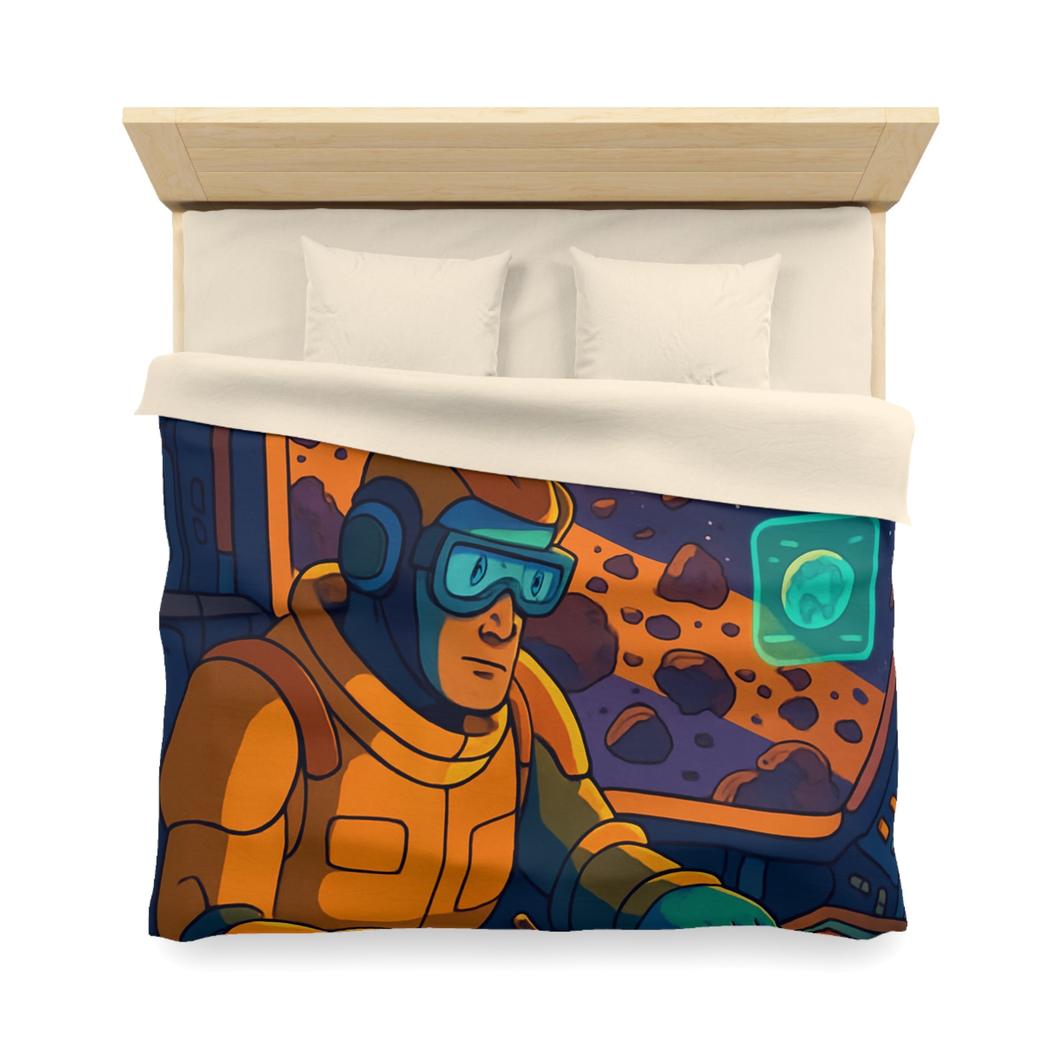 Housse de Couette Microfibre Illustration Unique Design Moderne Décoration Intérieure Raffinée