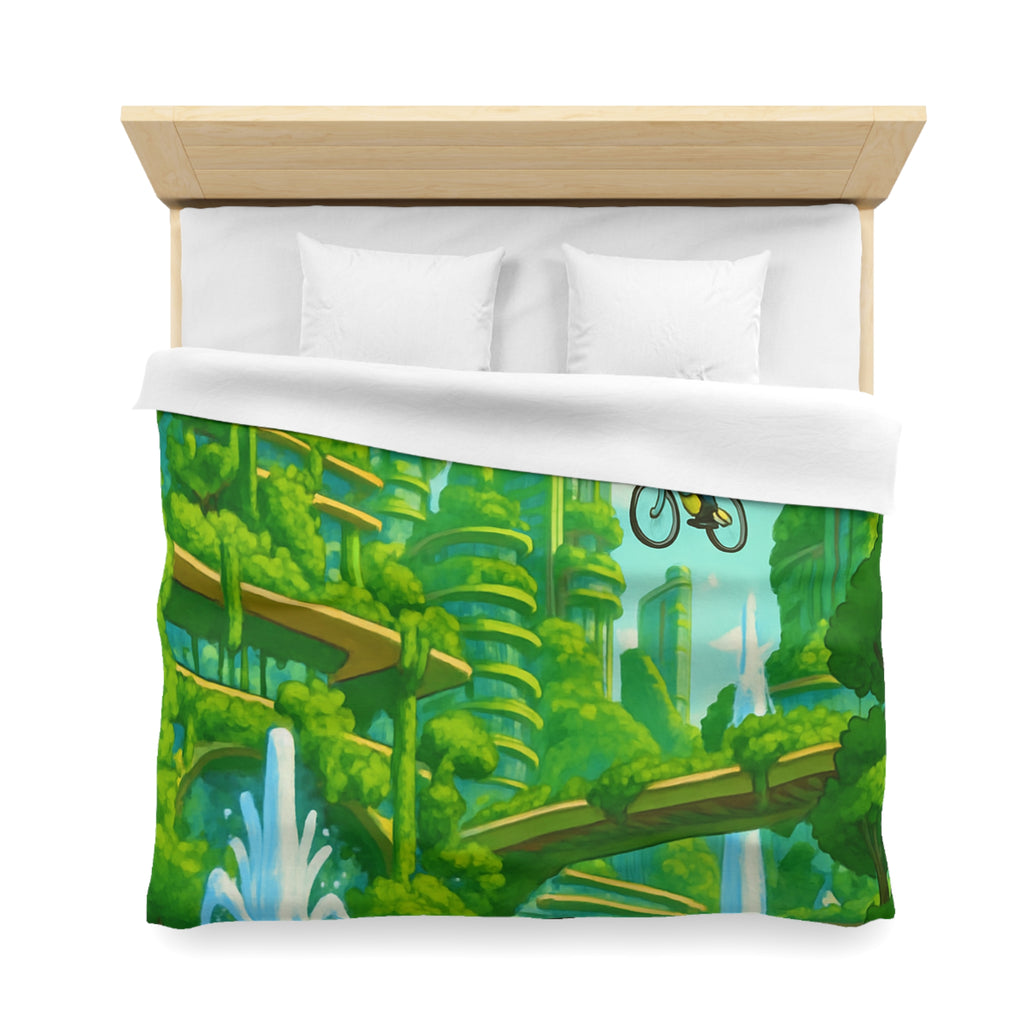 Housse de Couette Microfibre Design Artistique Moderne Décoration Chambre Confort Premium