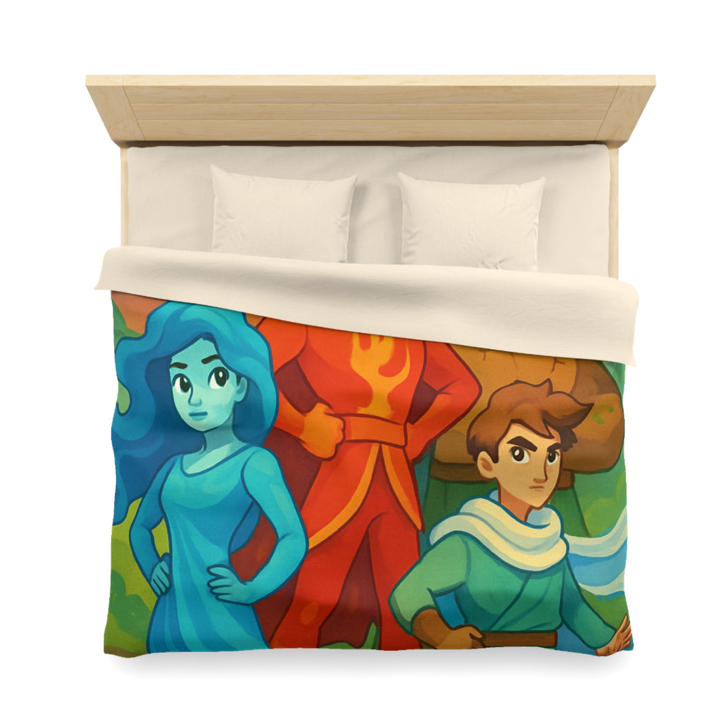 Quatre Éléments Épiques Orneront Votre Housse de Couette Colorée et Inspirante