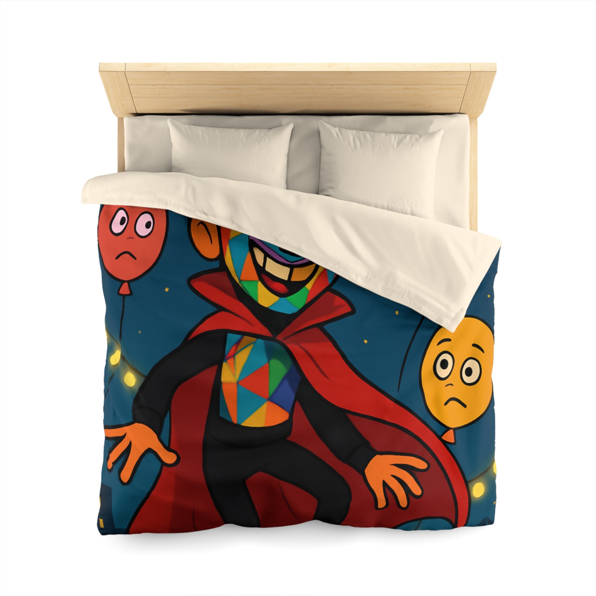 Housse de Couette Microfibre Design Artistique Moderne Décoration Chambre Confort Premium