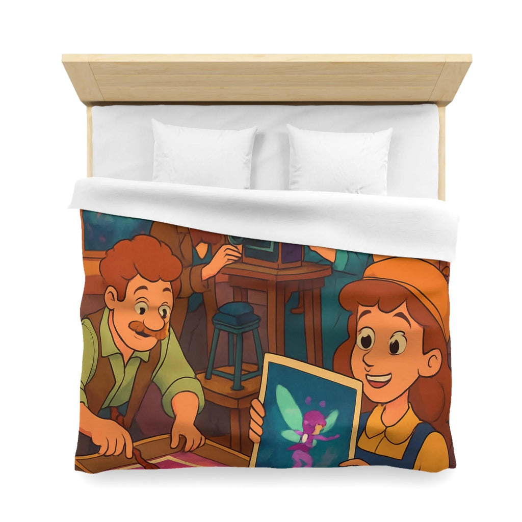 Housse de Couette Microfibre Art Graphique Contemporain Style Décoratif Chambre Tendance