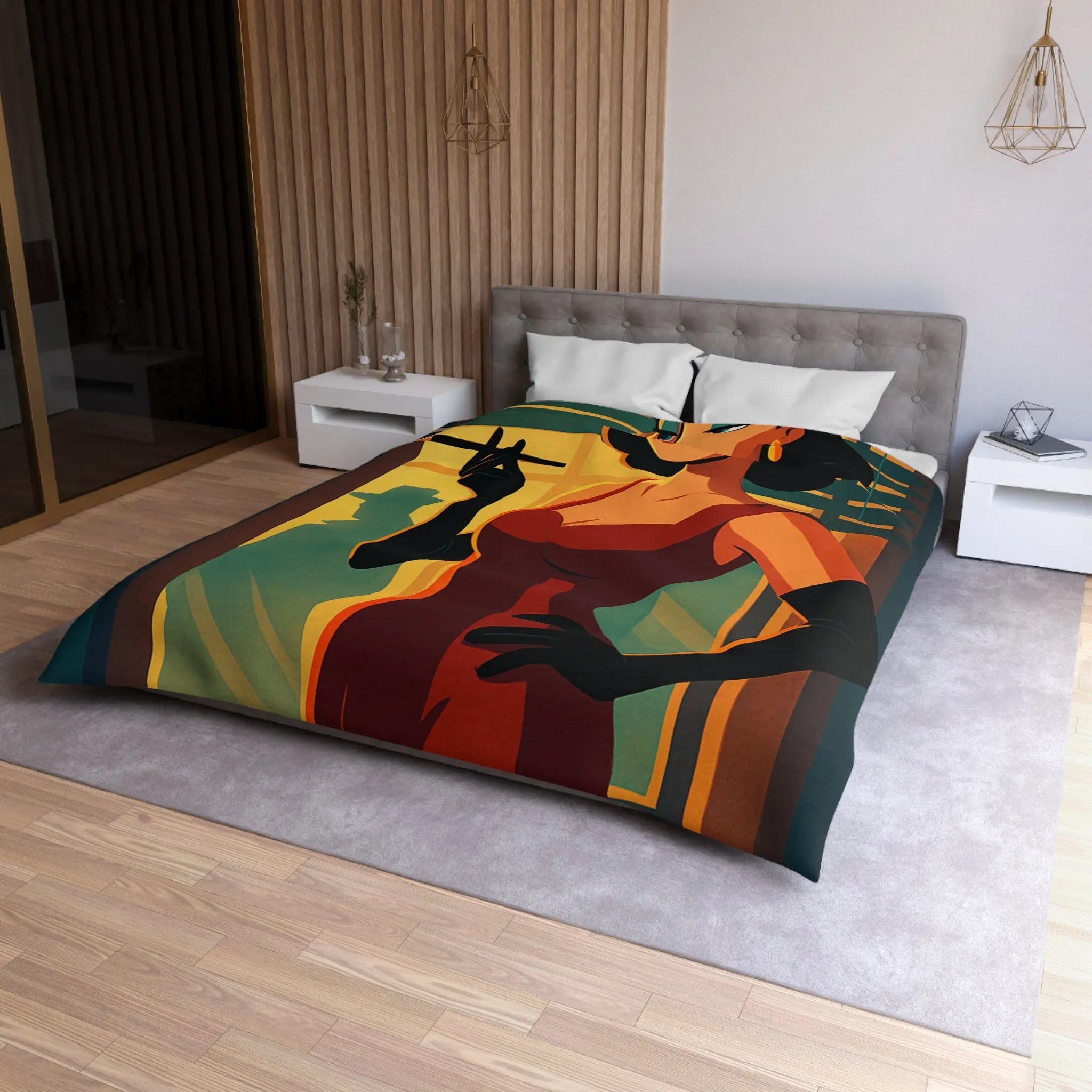 Élégance rétro avec femme fatale smoking pour ambiance nocturne mystérieuse en rouge profond