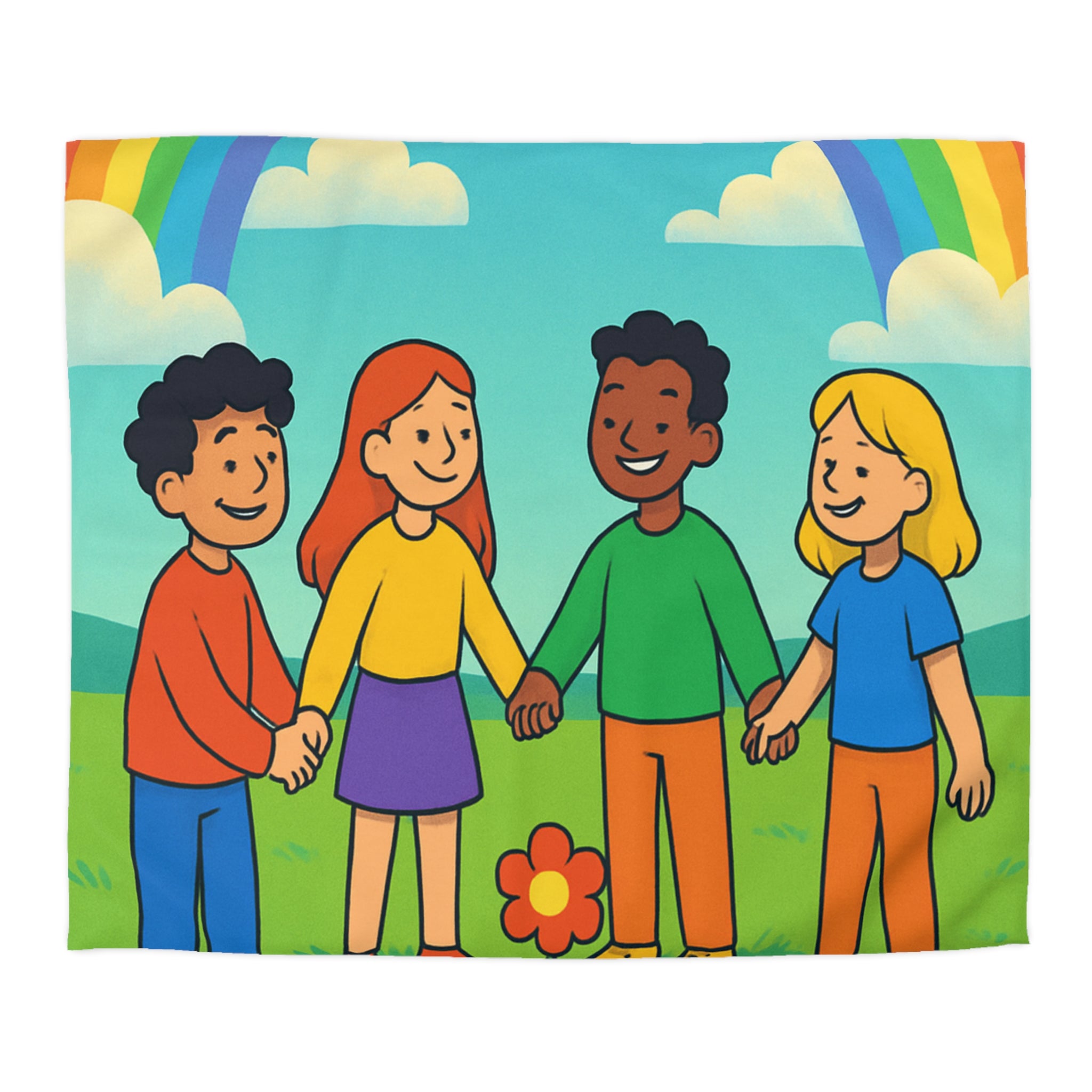 Housse de Couette Microfibre Illustration Unique Design Moderne Décoration Intérieure Raffinée