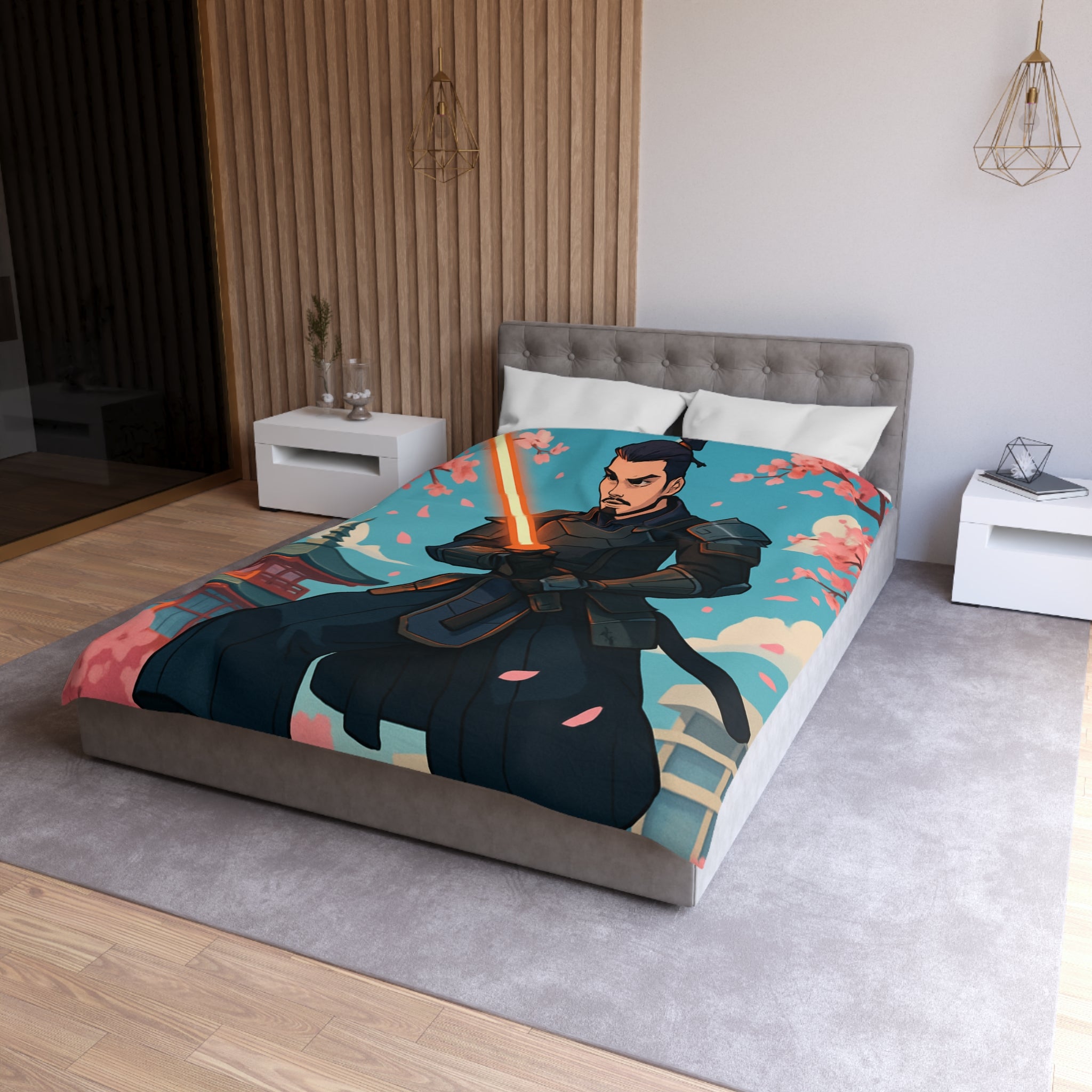 Housse de Couette Microfibre Illustration Unique Design Moderne Décoration Intérieure Raffinée