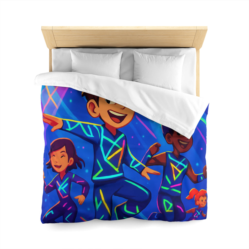 Housse de Couette Microfibre Illustration Unique Design Moderne Décoration Intérieure Raffinée