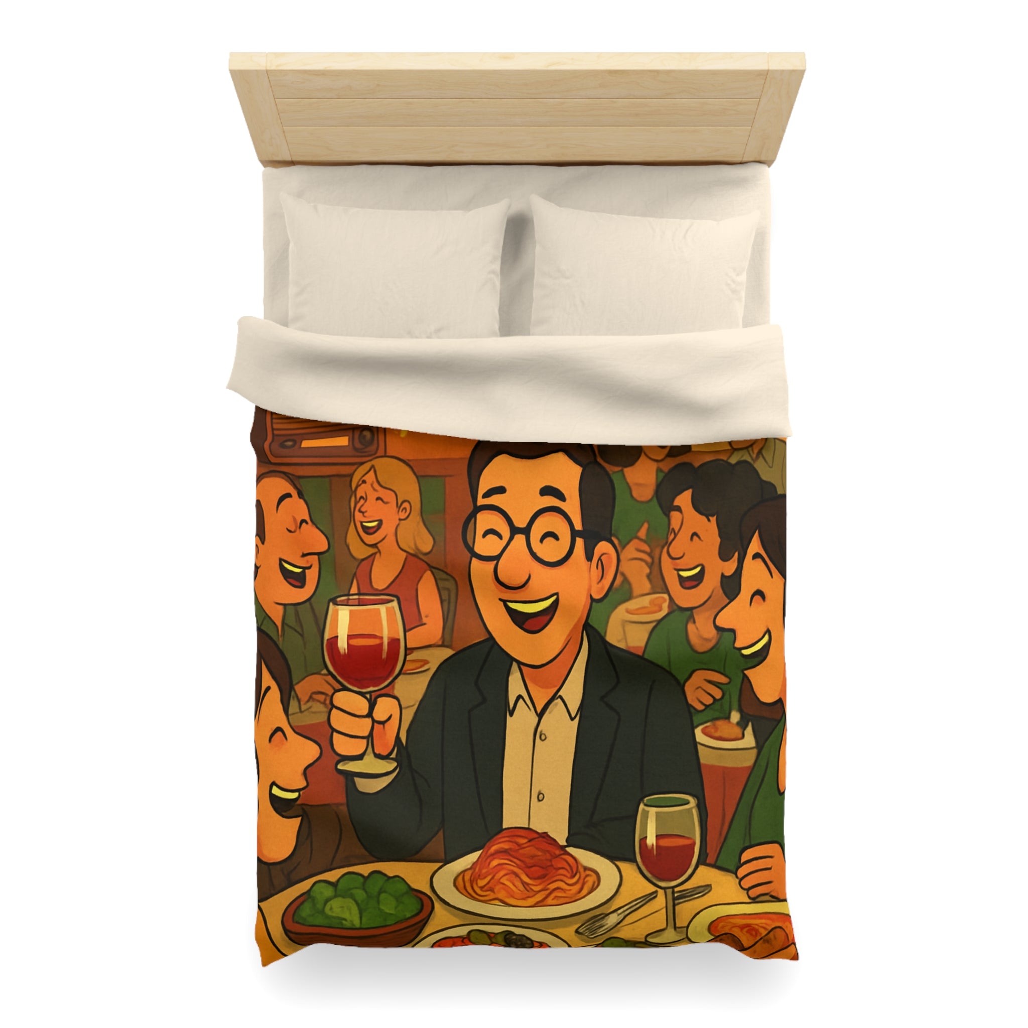 Housse de Couette Microfibre Illustration Unique Design Moderne Décoration Intérieure Raffinée