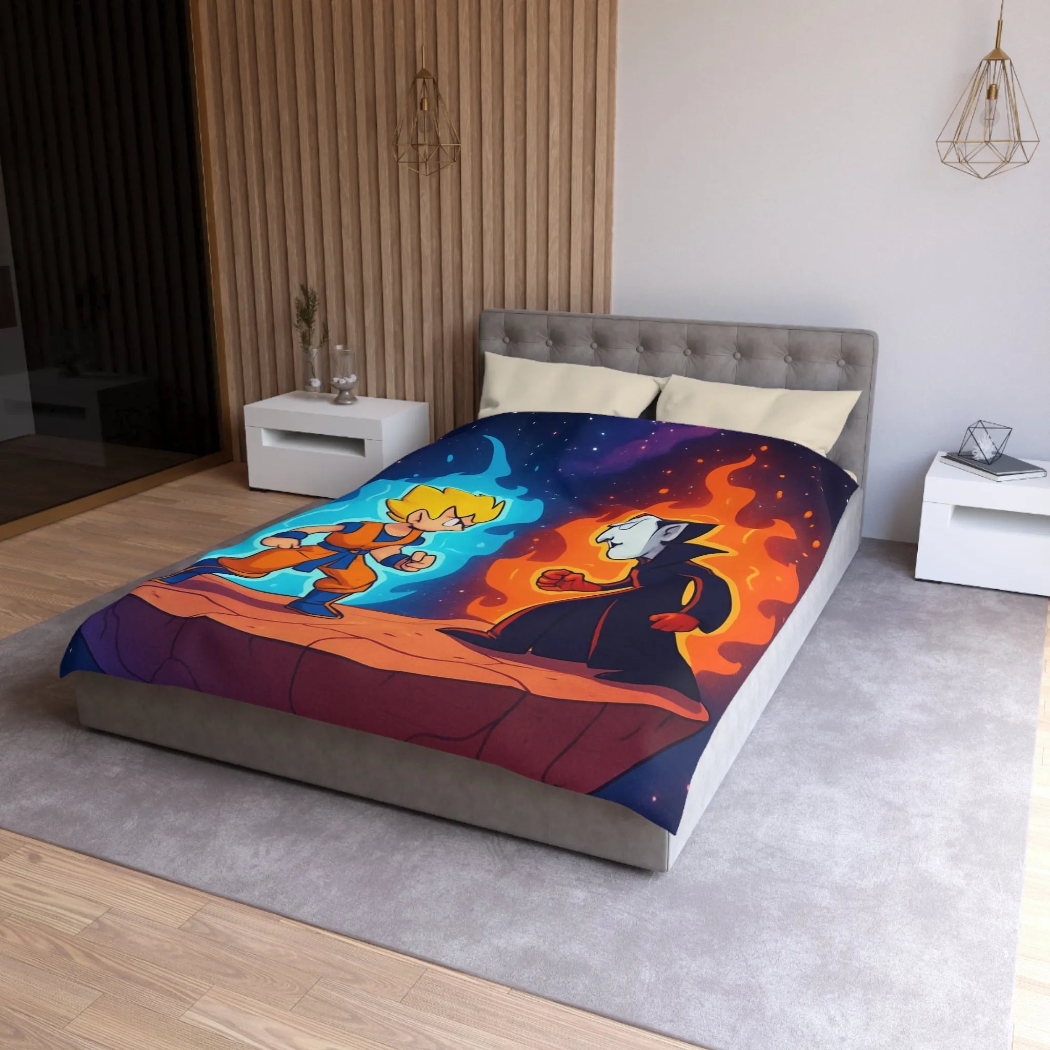 Housse de Couette Microfibre Art Graphique Contemporain Style Décoratif Chambre Tendance