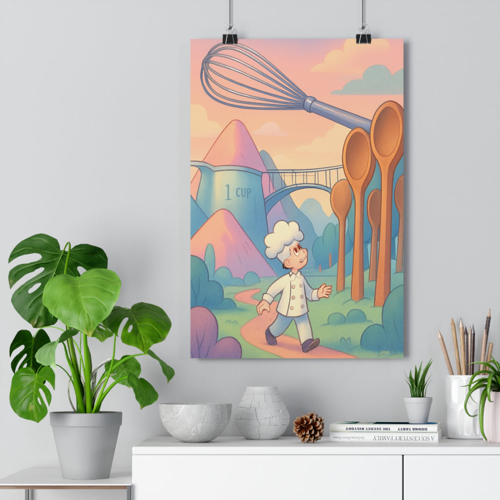 Poster décoratif artistique pastel rose bleu rêveur surréaliste cuisine salon chambre élégant unique qualité