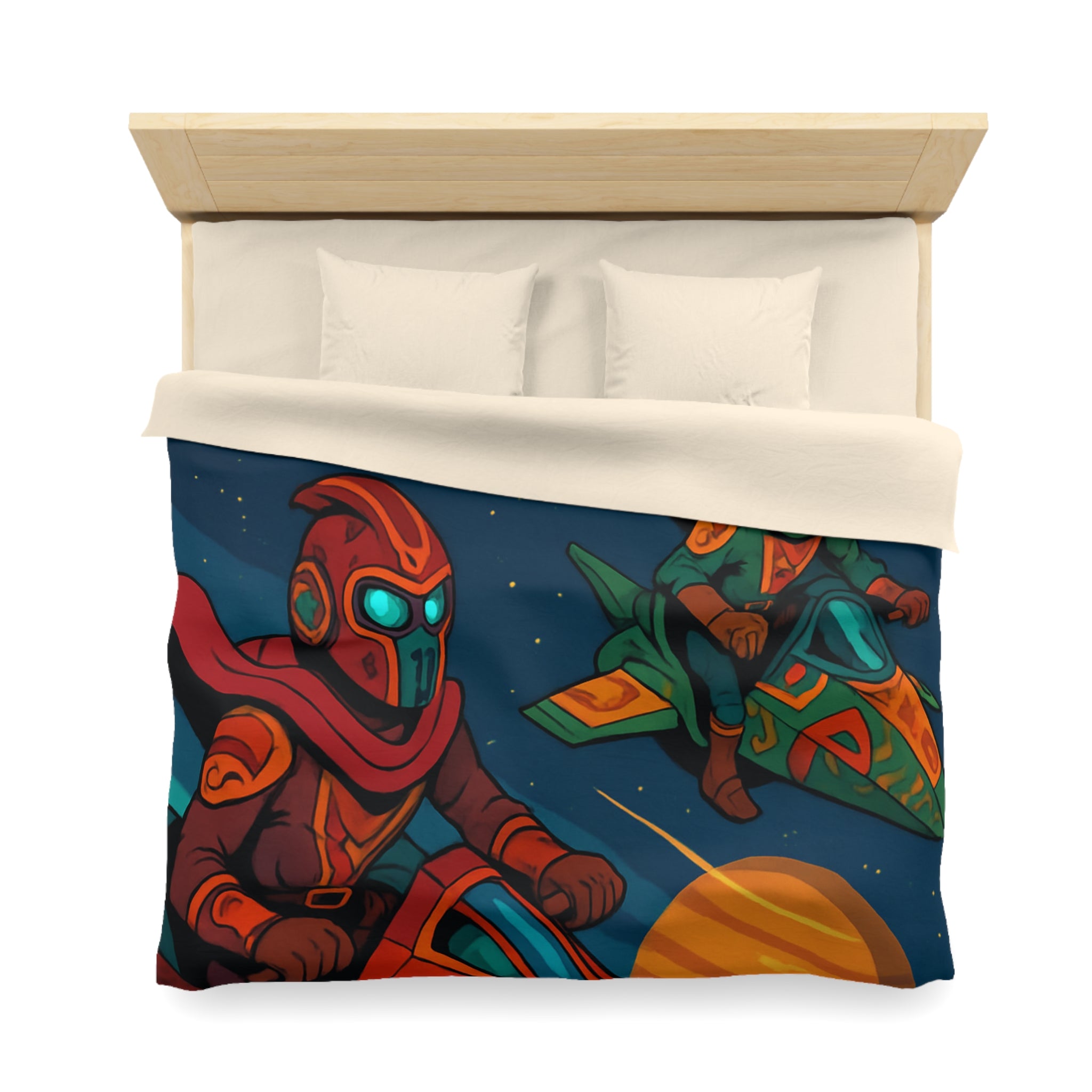 Housse de Couette Microfibre Motif Créatif Original Style Contemporain Chambre Élégante