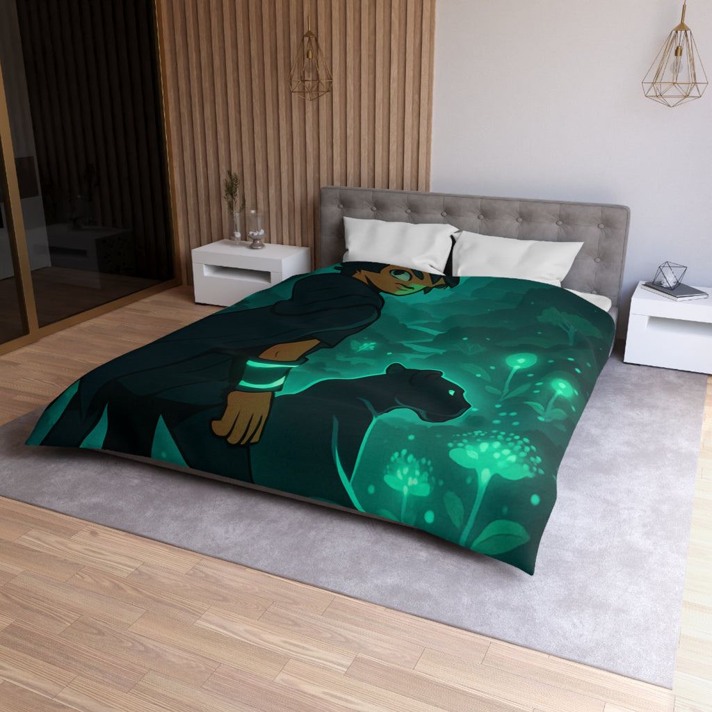 Housse de Couette Microfibre Illustration Unique Design Moderne Décoration Intérieure Raffinée