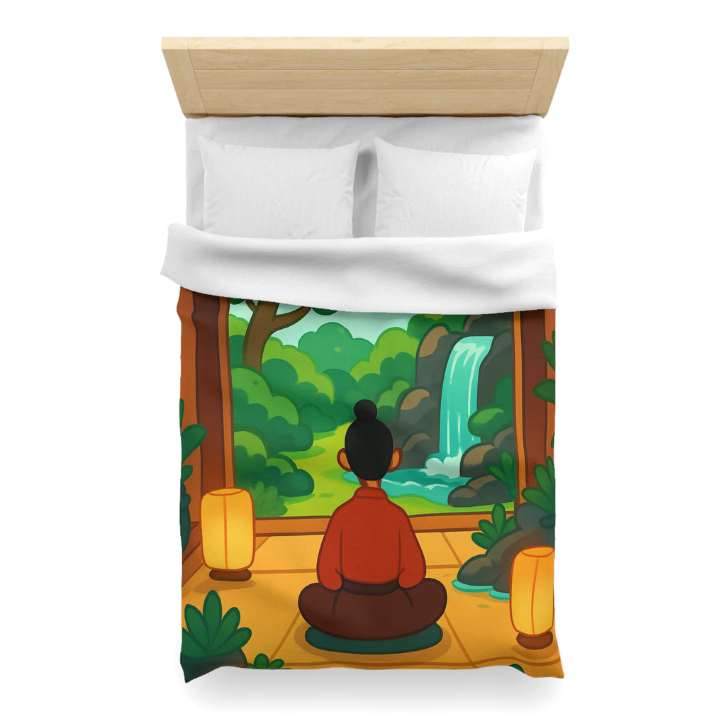 Housse de Couette Microfibre Illustration Unique Design Moderne Décoration Intérieure Raffinée