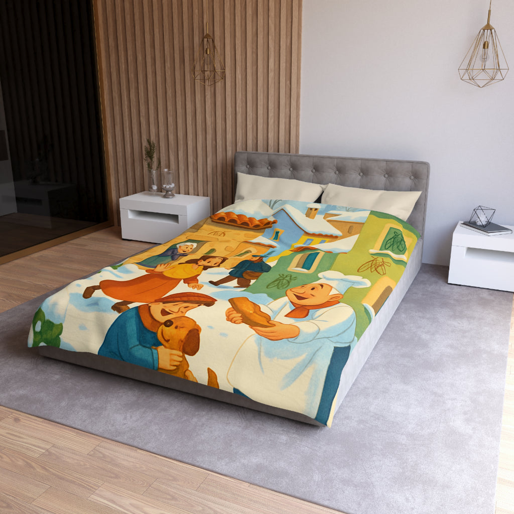 Housse de Couette Microfibre Design Artistique Moderne Décoration Chambre Confort Premium