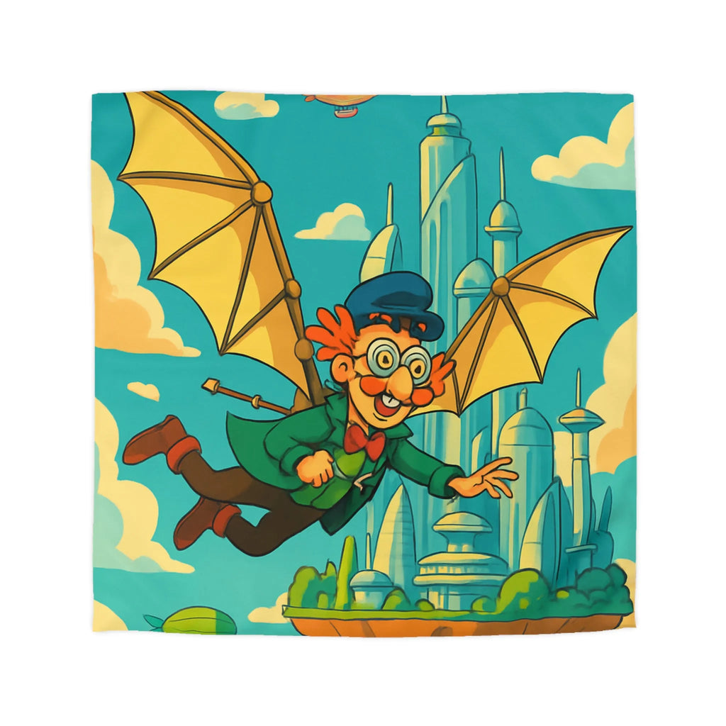 Housse de Couette Microfibre Art Graphique Contemporain Style Décoratif Chambre Tendance