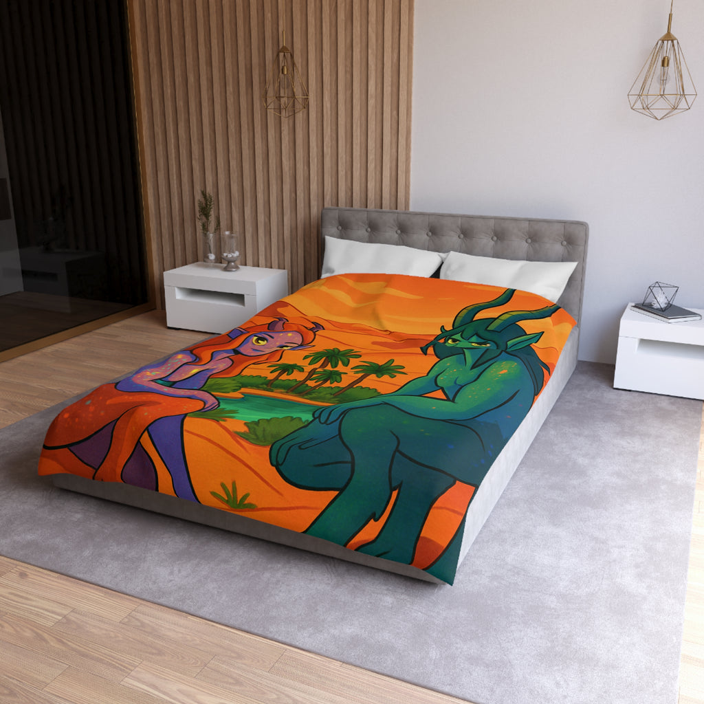 Housse de Couette Microfibre Motif Créatif Original Style Contemporain Chambre Élégante