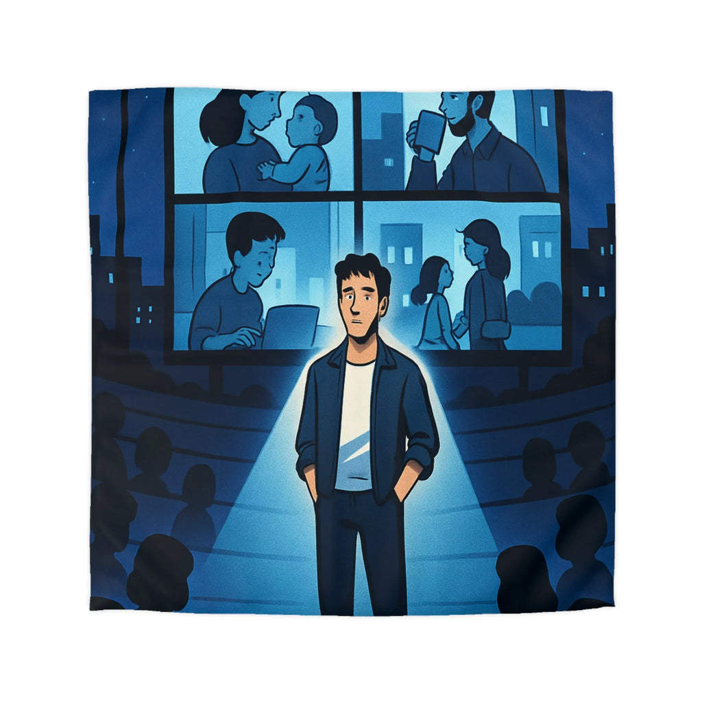 Housse de Couette Microfibre Art Graphique Contemporain Style Décoratif Chambre Tendance