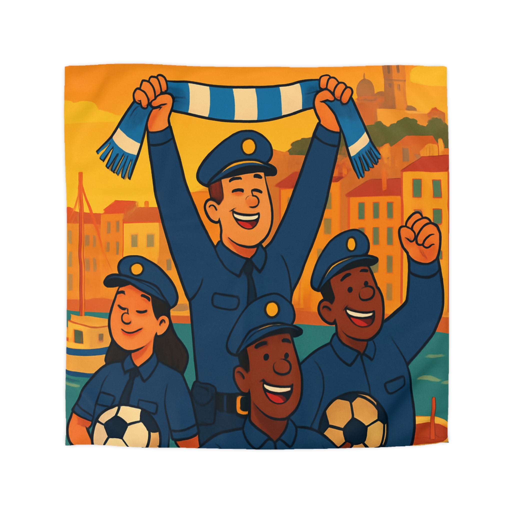 Housse de Couette Microfibre Illustration Unique Design Moderne Décoration Intérieure Raffinée