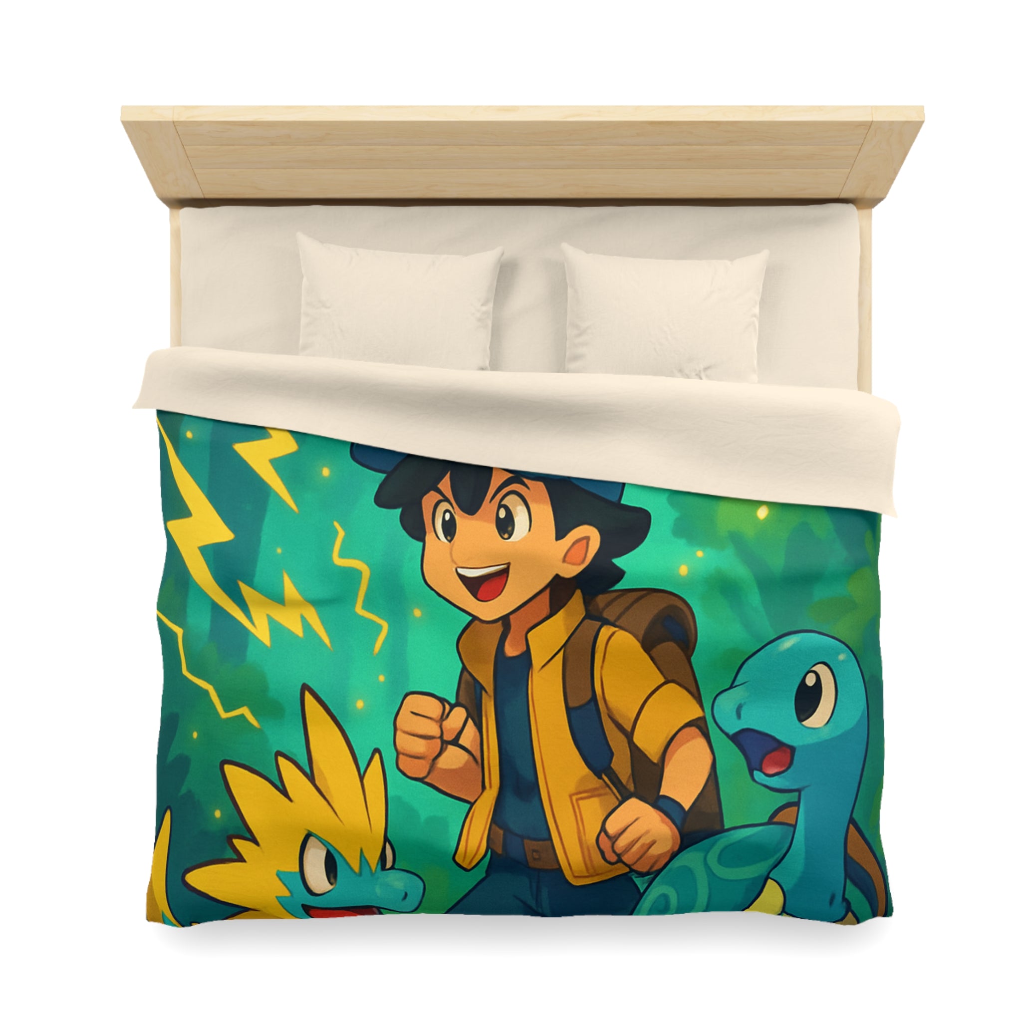 Housse de Couette Microfibre Motif Créatif Original Style Contemporain Chambre Élégante