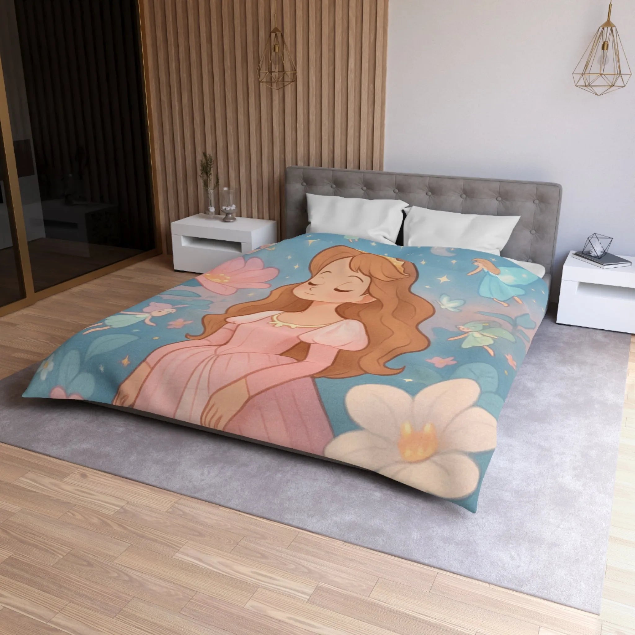 Housse de Couette Microfibre Art Graphique Contemporain Style Décoratif Chambre Tendance