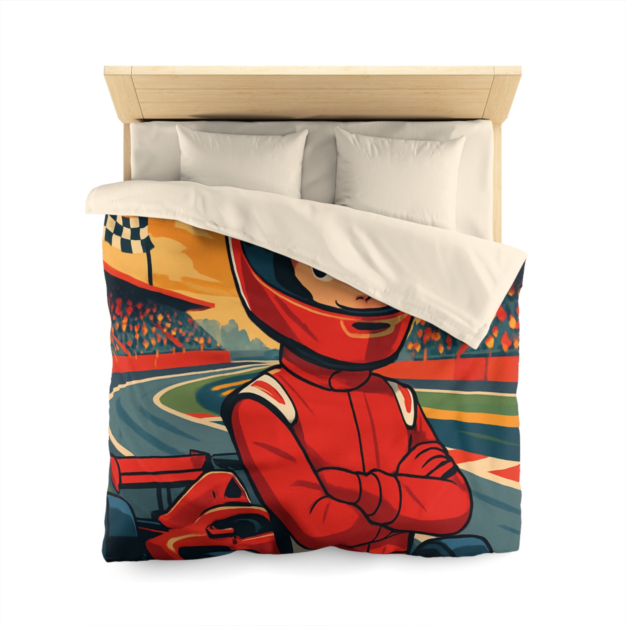 Housse de Couette Microfibre Illustration Unique Design Moderne Décoration Intérieure Raffinée