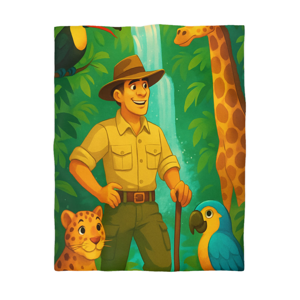 Housse de Couette Microfibre Illustration Unique Design Moderne Décoration Intérieure Raffinée