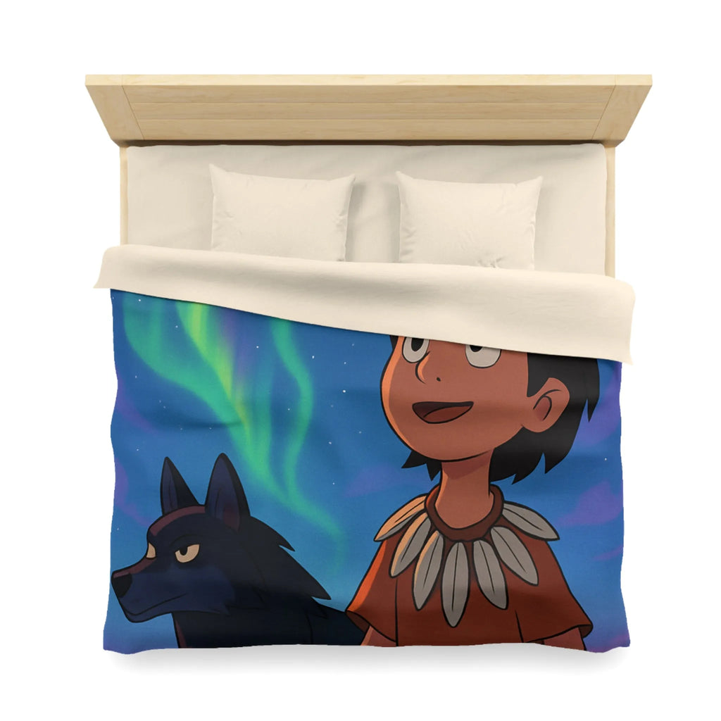 Housse de Couette Microfibre Art Graphique Contemporain Style Décoratif Chambre Tendance