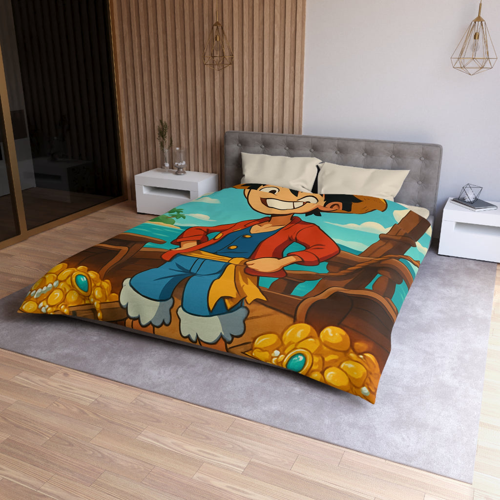 Housse de Couette Microfibre Motif Créatif Original Style Contemporain Chambre Élégante