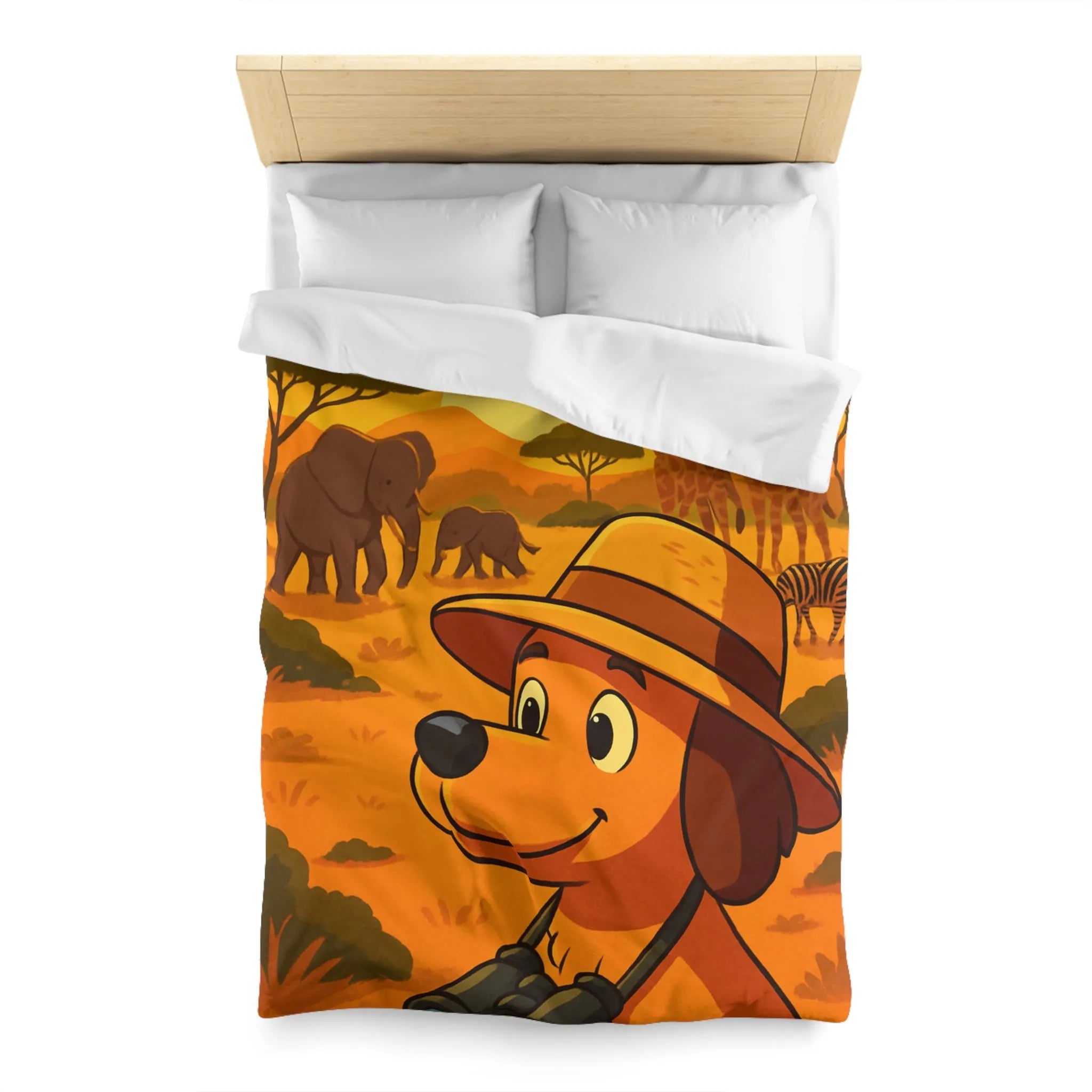Explorez l'Afrique avec chien mignon et paysages magnifiques pour enfants aventureux