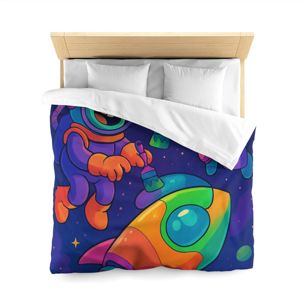 Housse de Couette Microfibre Art Graphique Contemporain Style Décoratif Chambre Tendance