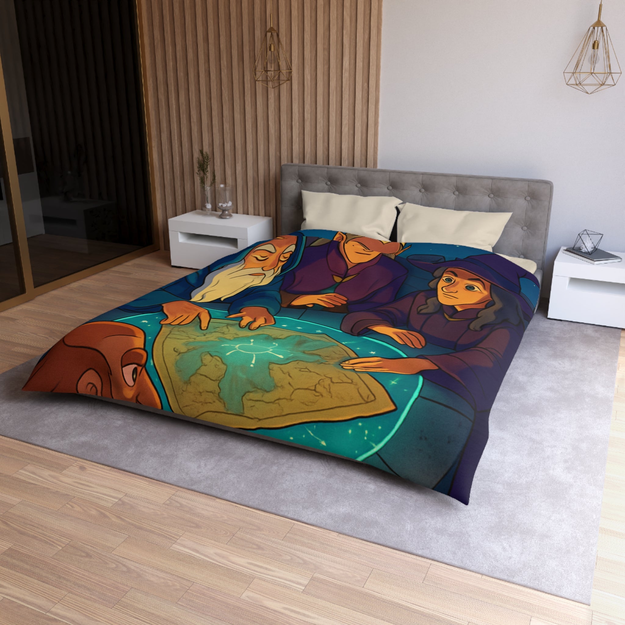 Housse de Couette Microfibre Création Artistique Moderne Design Exclusif Décoration Chambre