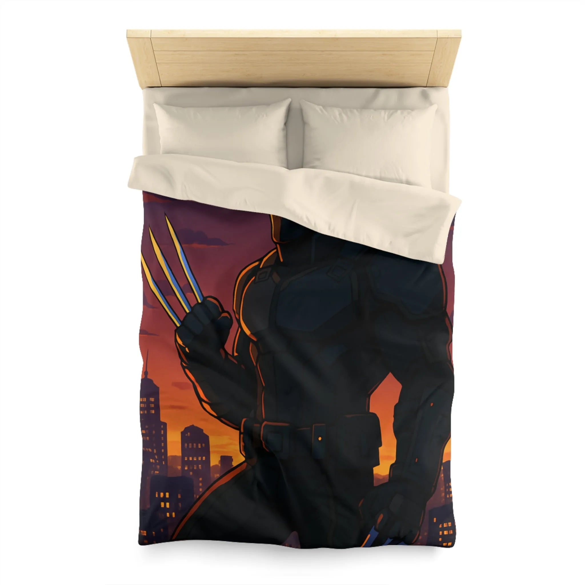 Housse de Couette Microfibre Art Graphique Contemporain Style Décoratif Chambre Tendance