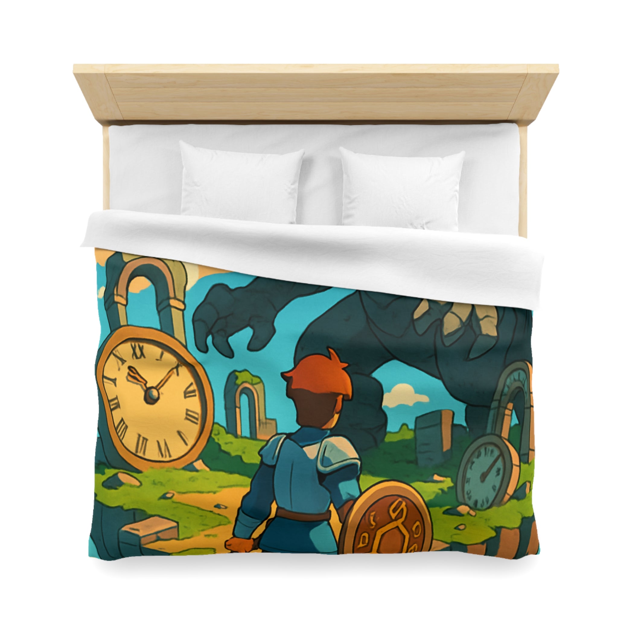 Housse de Couette Microfibre Design Artistique Moderne Décoration Chambre Confort Premium