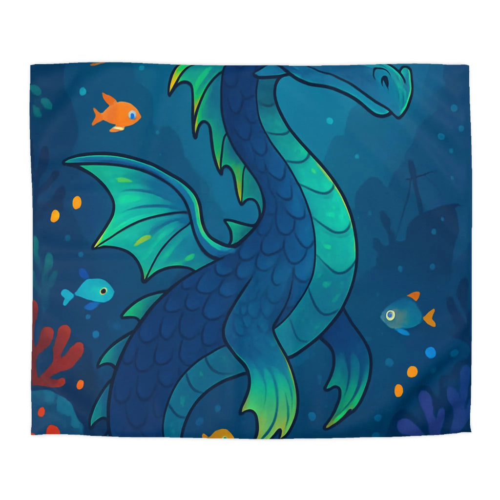 Fantastique Dragon Marin et Poissons Exotiques dans une Scène Océanique Enchantée