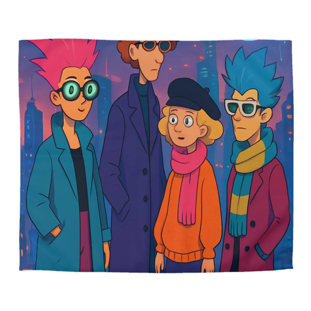 Éclat Pop Art : Style Audacieux et Couleurs Vives sur Housse de Couette Futuriste