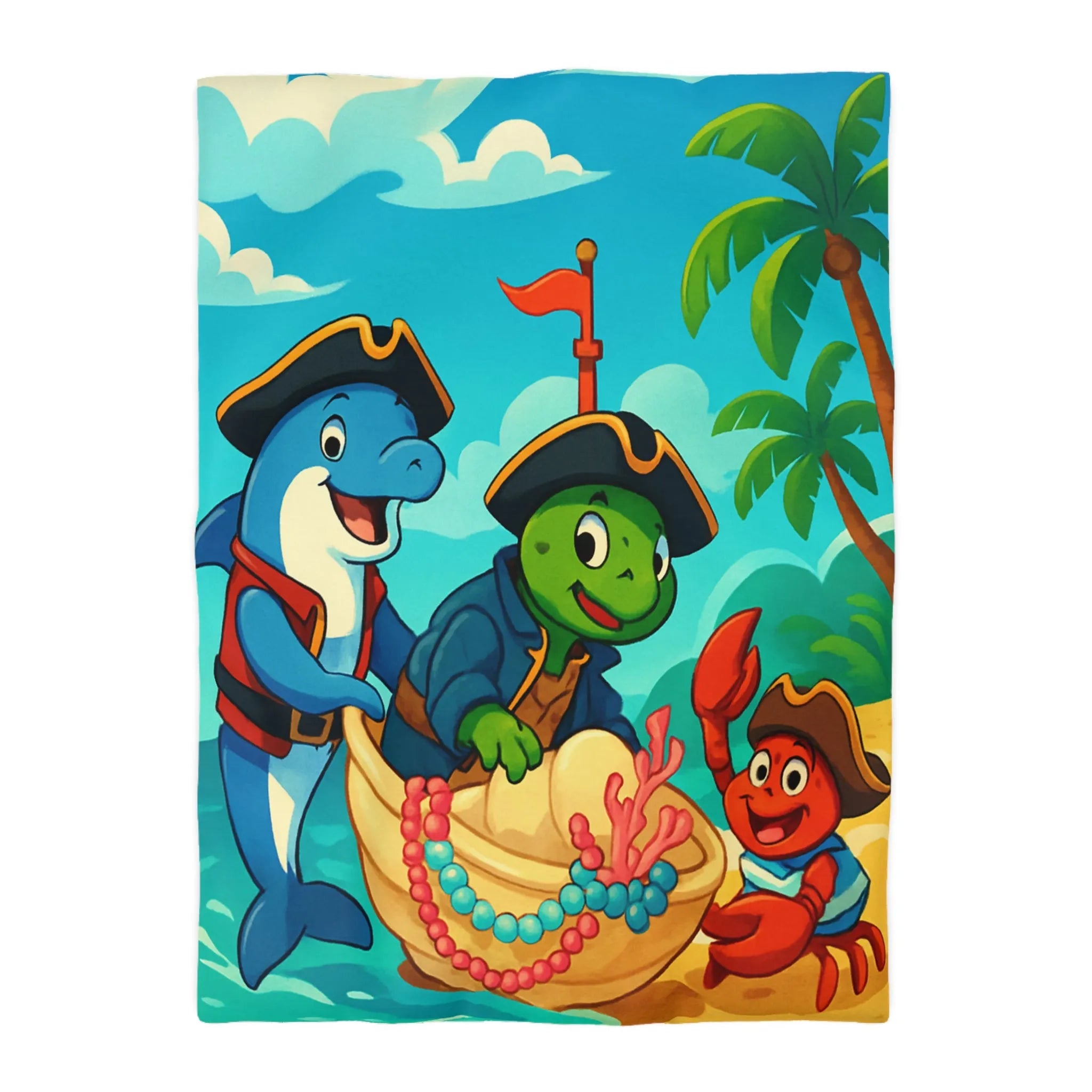 Ensemble pirate océanique pour chambre enfant avec animaux marins en costumes colorés