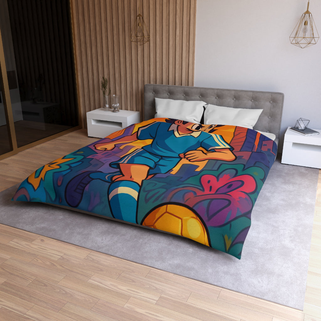 Housse de Couette Microfibre Design Artistique Moderne Décoration Chambre Confort Premium